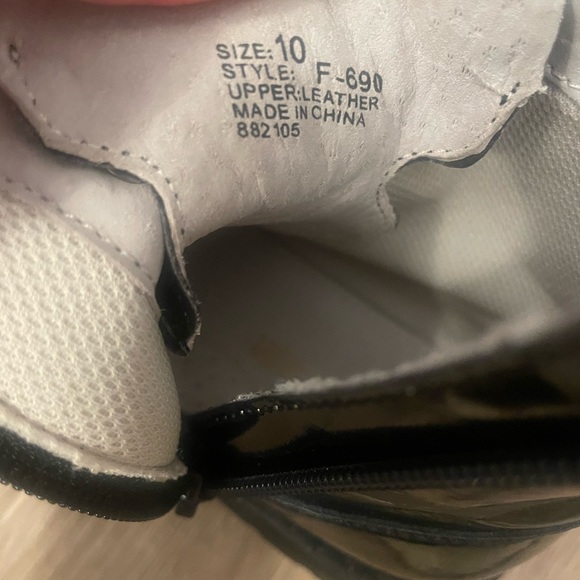 Black, lace up, side zip, girl boots - Picture 5 of 5